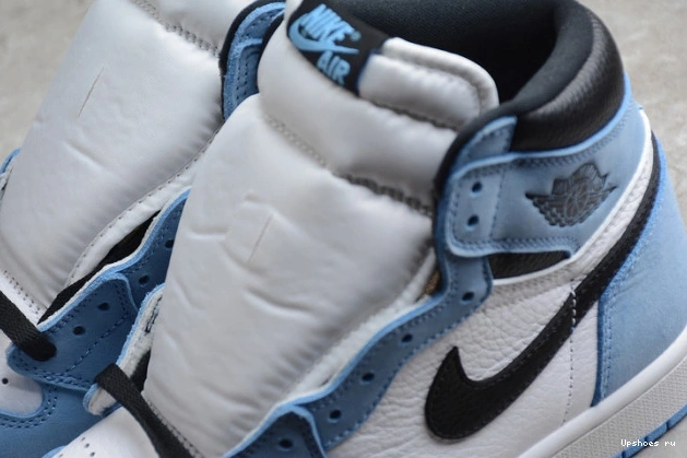 555088-134 Black University High 1 White Jordan Blue AIR Retro 0909